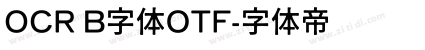 OCR B字体OTF字体转换